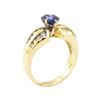 Image 4 : 1.42 ctw Blue Sapphire and Diamond Ring - 14KT Yellow Gold