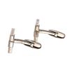 Image 4 : Bvlgari Sterling Silver 925 Square Logo Cufflinks