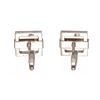 Image 5 : Bvlgari Sterling Silver 925 Square Logo Cufflinks