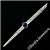 Image 2 : Art Deco 18kt White Gold 2.05 ctw Sapphire and Diamond Bar Pin Brooch