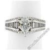 Image 3 : New 14kt White Gold 2.33 ctw GIA Certified Pear Cut Diamond Solitaire Engagement