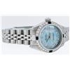 Image 3 : Rolex Ladies Stainless Steel Sky Blue Diamond & Sapphire Datejust Wristwatch