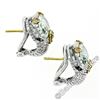 Image 4 : Judith Ripka Sterling Silver and 18kt Yellow Gold Prasiolite and Diamond Earring