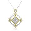 Image 1 : 18k Two Tone Gold 0.54CTW Diamond Pendant, (SI1-SI1/H-I)