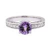 Image 2 : 1.61 ctw Tanzanite And Diamond Ring - 14KT White Gold