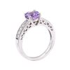 Image 4 : 1.61 ctw Tanzanite And Diamond Ring - 14KT White Gold