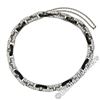 Image 2 : 18kt White Gold 8.33 ctw Round White and Black Diamond Cable Link Bracelet