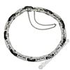 Image 5 : 18kt White Gold 8.33 ctw Round White and Black Diamond Cable Link Bracelet