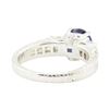 Image 3 : 2.38 ctw Round Brilliant Blue Sapphire And Diamond Ring - 18KT White Gold