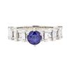 Image 2 : 2.20 ctw Sapphire And Diamond Ring - 18KT White Gold