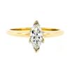Image 1 : New 14kt Yellow and White Gold 0.41 ctw Marquise Diamond Solitaire Ring