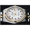 Image 9 : Rolex Mens 2 Tone 14K Mother Of Pearl Diamond & Sapphire Datejust Wristwatch