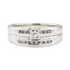 Image 2 : 0.65 ctw Diamond Wedding Set - 14KT White Gold