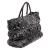 Image 2 : Prada Black Leather Gaufre Shoulder Bag