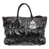 Image 3 : Prada Black Leather Gaufre Shoulder Bag
