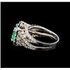 Image 3 : 14KT White Gold 2.31 ctw Emerald and Diamond Ring