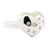 Image 1 : 0.20 ctw Diamond Heart Shaped Ring - 14KT White Gold