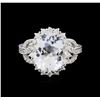 Image 2 : 4.27 ctw Aquamarine and Diamond Ring - 14KT White Gold