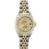 Image 2 : Rolex Ladies 2 Tone 14K Champagne Diamond Datejust Wriswatch