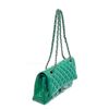 Image 1 : Chanel Green Quilted Patent Leather Classic Medium Double Flap Bag