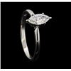Image 4 : 0.53 ctw Diamond Wedding Ring - 14KT White Gold