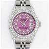 Image 1 : Rolex Ladies Stainless Steel 26MM Pink String Diamond Lugs Datejust Wristwatch