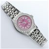 Image 3 : Rolex Ladies Stainless Steel 26MM Pink String Diamond Lugs Datejust Wristwatch