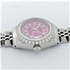 Image 9 : Rolex Ladies Stainless Steel 26MM Pink String Diamond Lugs Datejust Wristwatch