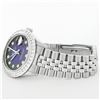 Image 6 : Rolex Mens Stainless Steel Blue Vignette 3 ctw Diamond Datejust Wristwatch With
