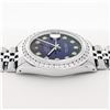 Image 9 : Rolex Mens Stainless Steel Blue Vignette 3 ctw Diamond Datejust Wristwatch With