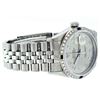 Image 3 : Rolex Mens Stainless Steel Gray Diamond & Sapphire 36MM Datejust Wristwatch