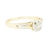 Image 1 : 0.15 ctw Diamond Solitaire Vintage Motif Ring - 14KT Yellow Gold