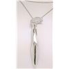 Image 3 : Tiffany & Co. Frank Gehry 16" 18k White Gold Orchid Diamond Pendant Necklace