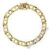 Image 1 : Vintage 14kt Yellow Gold 8.4mm Large Gucci Link Chain Bracelet