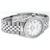 Image 2 : Rolex Mens Stainless Steel Mother Of Pearl Diamond Lugs Datejust Wristwatch With
