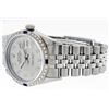 Image 4 : Rolex Mens Stainless Steel Gray Diamond & Sapphire 36MM Datejust Wristwatch