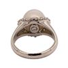 Image 3 : 0.40 ctw Diamond and Pearl Ring - 18KT White Gold