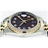Image 5 : Rolex Mens 2 Tone 14K Brown Diamond & Sapphire 36MM Datejust Wristwatch