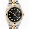 Image 1 : Rolex Mens 2 Tone 14K Black Diamond 36MM Datejust Wriswatch
