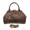 Image 1 : Marc Jacobs Taupe Quilted Leather Stam Satchel Handbag