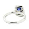Image 2 : 1.45 ctw Oval Brilliant Blue Sapphire And Diamond Ring - 14KT White Gold