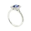 Image 3 : 1.45 ctw Oval Brilliant Blue Sapphire And Diamond Ring - 14KT White Gold