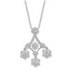 Image 1 : 18k White Gold 1.40CTW Diamond Pendant, (SI1 /H-I)