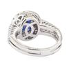 Image 3 : 2.27 ctw Sapphire and Diamond Ring - 18KT White Gold
