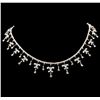 Image 1 : 7.45 ctw Diamond Necklace - 18KT White Gold