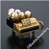 Image 2 : Vintage 14kt Yellow Gold Pearl Black Onxy and Enamel Piano Sheet Music Charm Pen