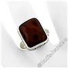 Image 4 : Vintage Sterling Silver Cushion Cabochon Carnelian Solitaire Ring
