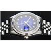 Image 5 : Rolex Mens Stainless Steel Blue Vignette Diamond & Sapphire Datejust Wristwatch