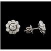 Image 2 : 14KT White Gold 1.97 ctw Diamond Earrings