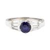 Image 2 : 1.52 ctw Sapphire And Diamond Ring - 14KT White Gold